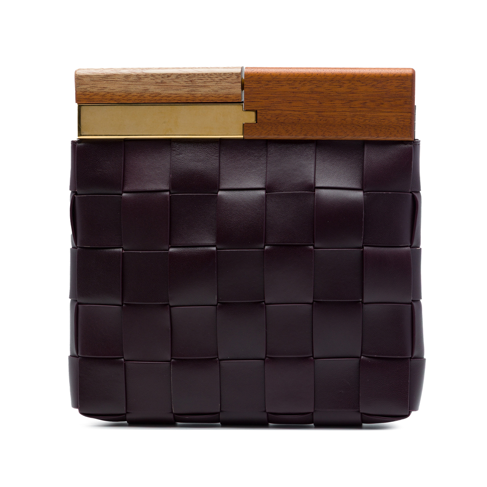 Pre-Loved Bottega Veneta Lambskin Maxi Intrecciato The Snap Clutch